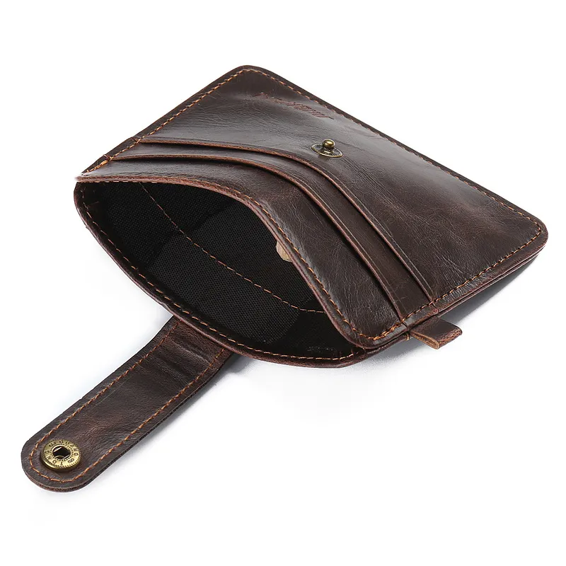 coin purse magnet short bifold men wallet super Slim simple vintage pu leather card holder192y