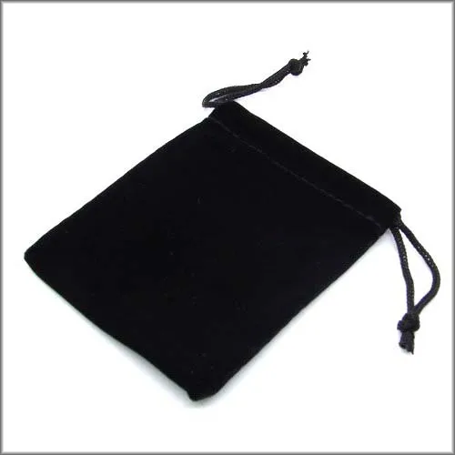 Saco de cordão de veludo preto 20x30cm8 x 12 polegadas conjunto de jóias de maquiagem presente bolsa de armazenamento sack268l