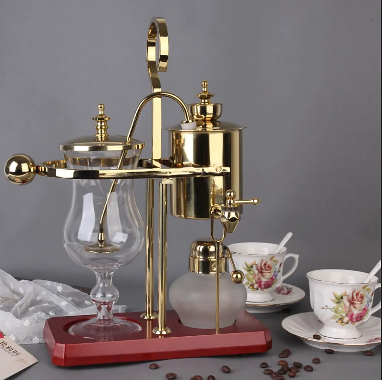 Kraliyet Belçika Kahve Makinesi / Dengeleme Kahve Makinesi Expresso Kahve Makinesi Altın Katı Ahşap Bankası