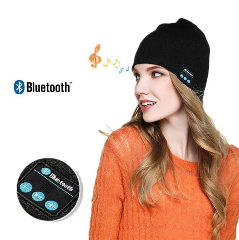 Mody kobiety mężczyzn czapka czapka czapka bezprzewodowa Bluetooth słuchawek słuchawkowy mikrofon zimowy sport stereo muzyki czapki do317