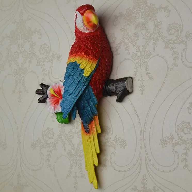 European rural stereo parrots hanging wall act the role of resin handicraft creative TV setting metope adornment household DB02