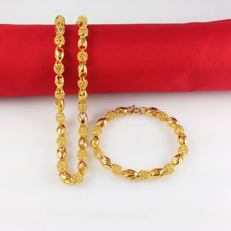 Ganze Herren-Halskette mit 18 Karat Gelbgold, 24 Figaro-Kette, 6,5 mm breit, 30 g, Herren-GF-Schmuck212C