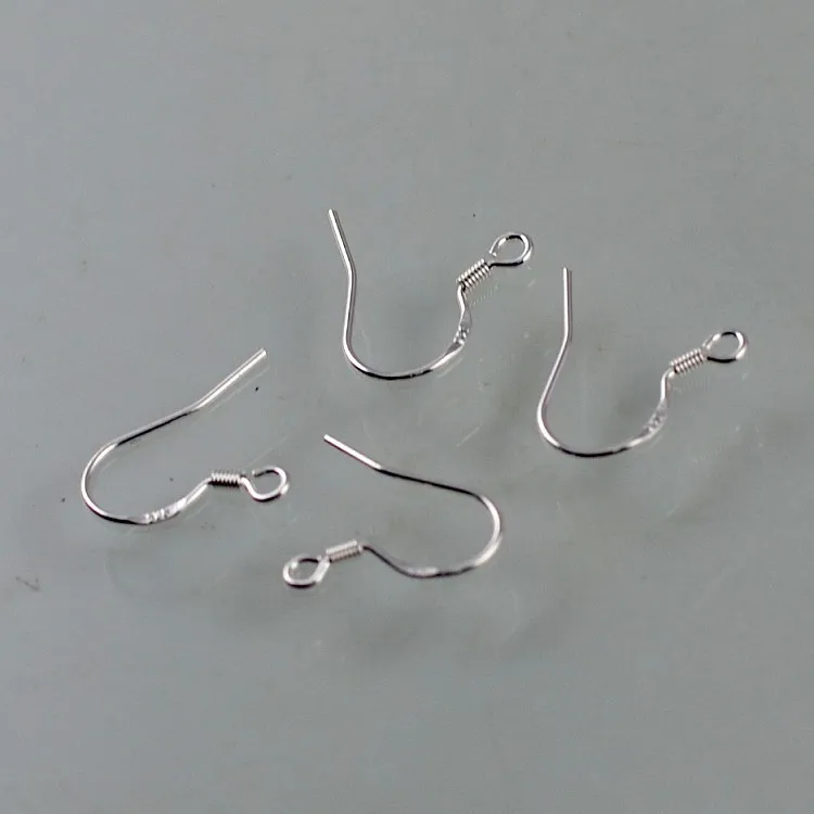 Boucle d'oreille polie en argent 925, recherche de fil d'oreille français, crochet en argent STERLING, crochets français 925, fils d'oreille Ear3123