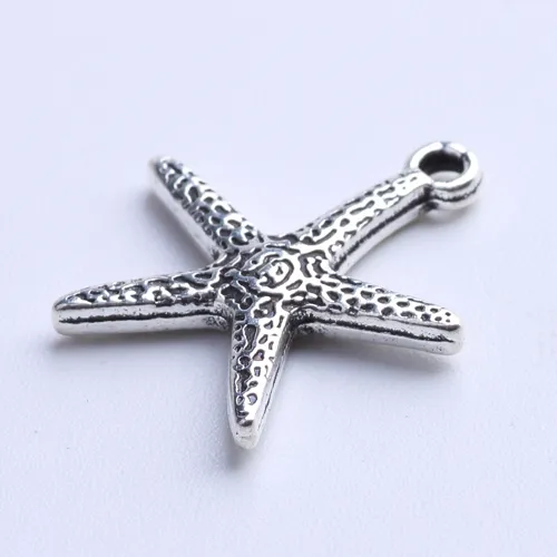 Silver copper retro Floating Charms Starfish Pendant Manufacture DIY jewelry pendant fit Necklace or Bracelets charm 10287r