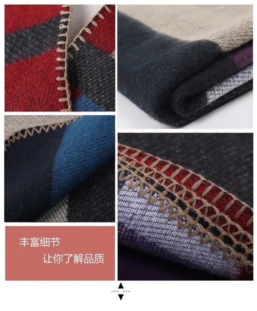 Mode laine hiver écharpe femmes écharpe couleurs mélangées Plaid épais marque châles et écharpes pour Women2662
