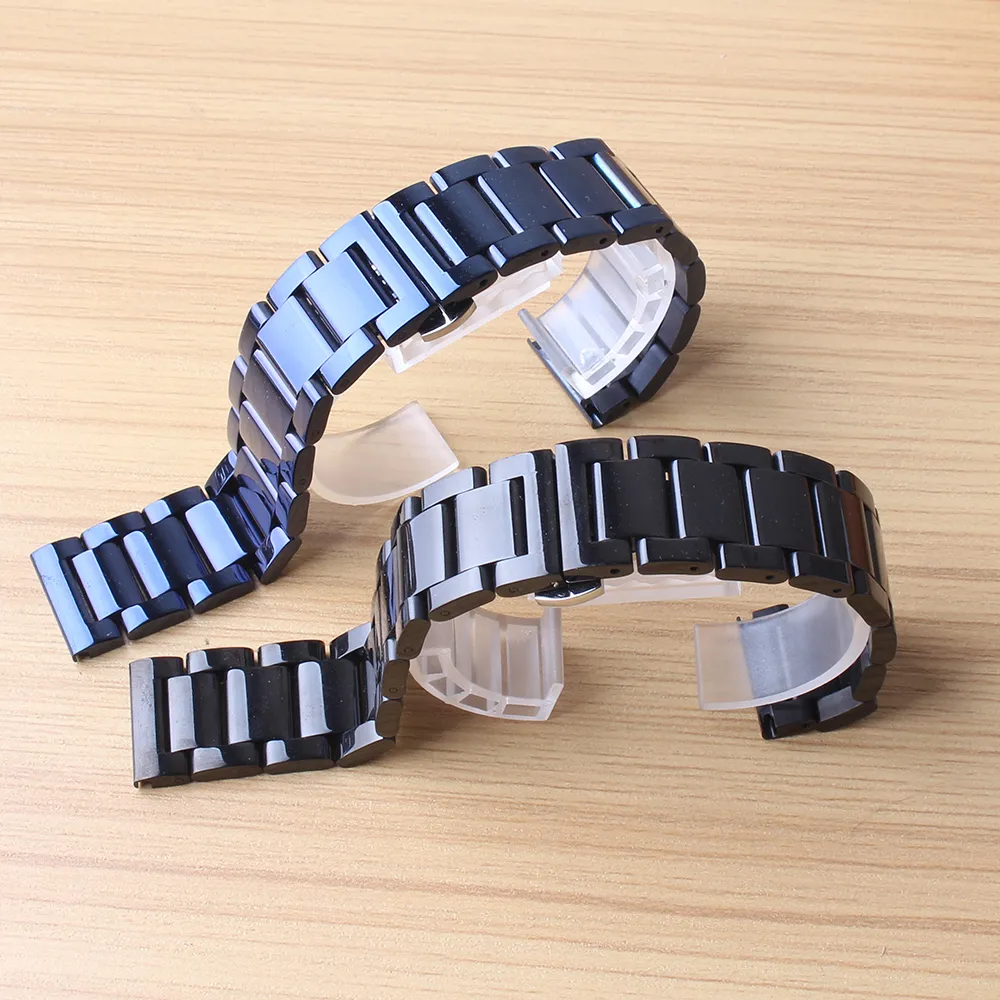 Pulseiras de relógio de aço inoxidável azul de alta qualidade pulseiras de relógio 20mm 22mm fit Samsung Gear S2 S3 S4 horas clássicas fashion256x