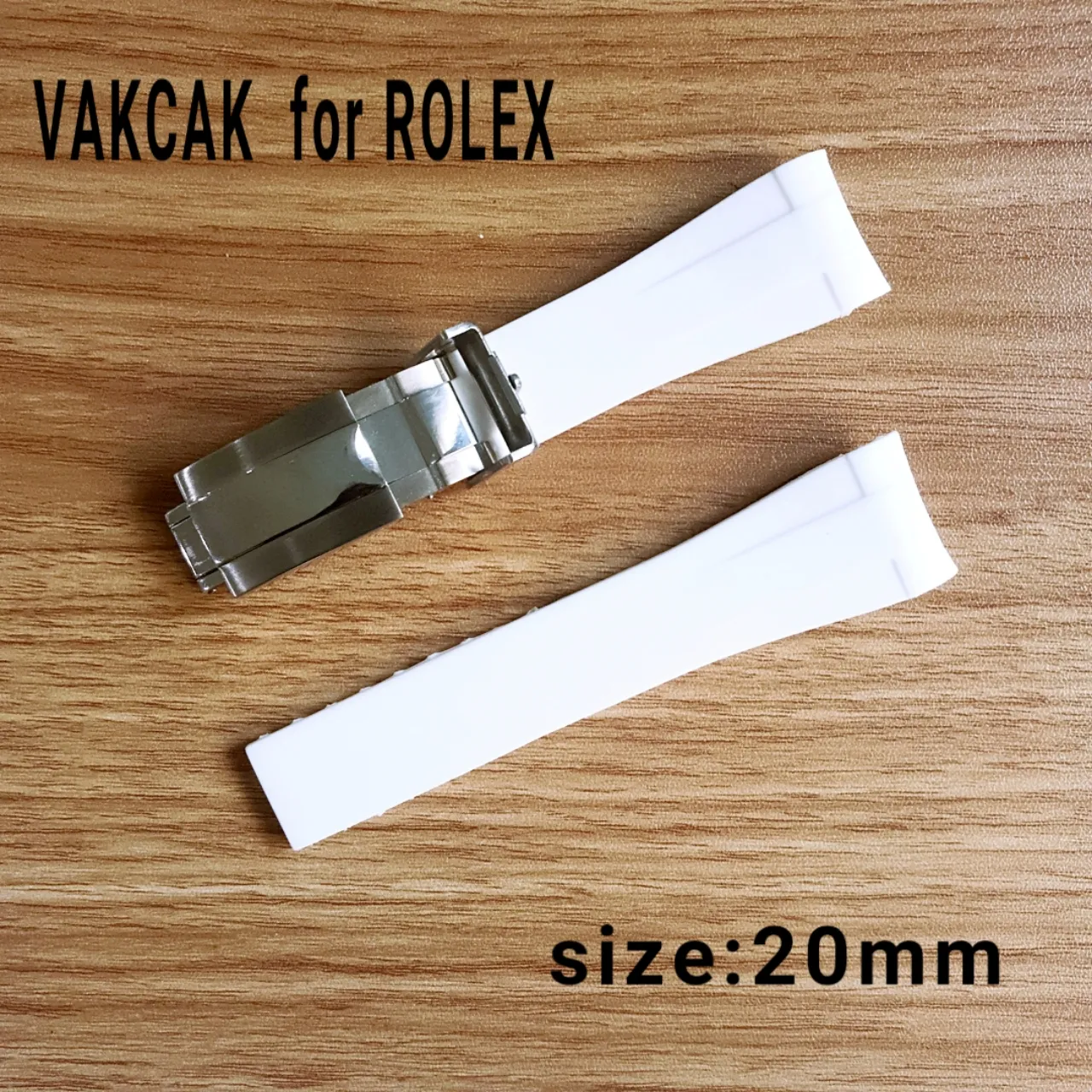 20 mm maat band geschikt voor ROLEX SUB GMT nieuwe zachte duurzame waterdichte band horlogeaccessoires met zilveren originele stalen sluiting 5268A