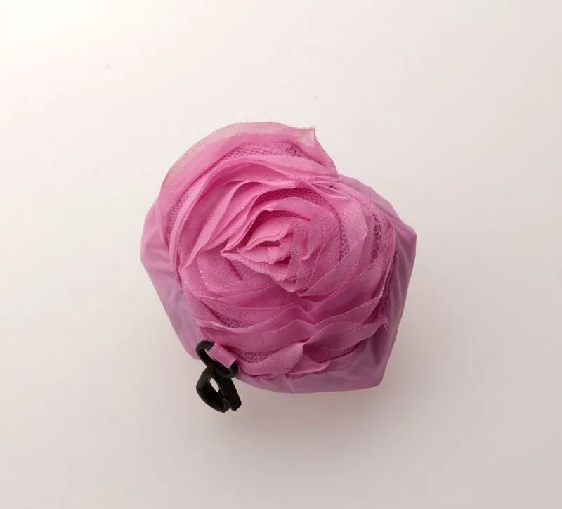 Heiß ! 10 Stück rosa Farbe Hübsche Rose faltbares Eco-Einkaufstaschen 39.5cm x38cm 432