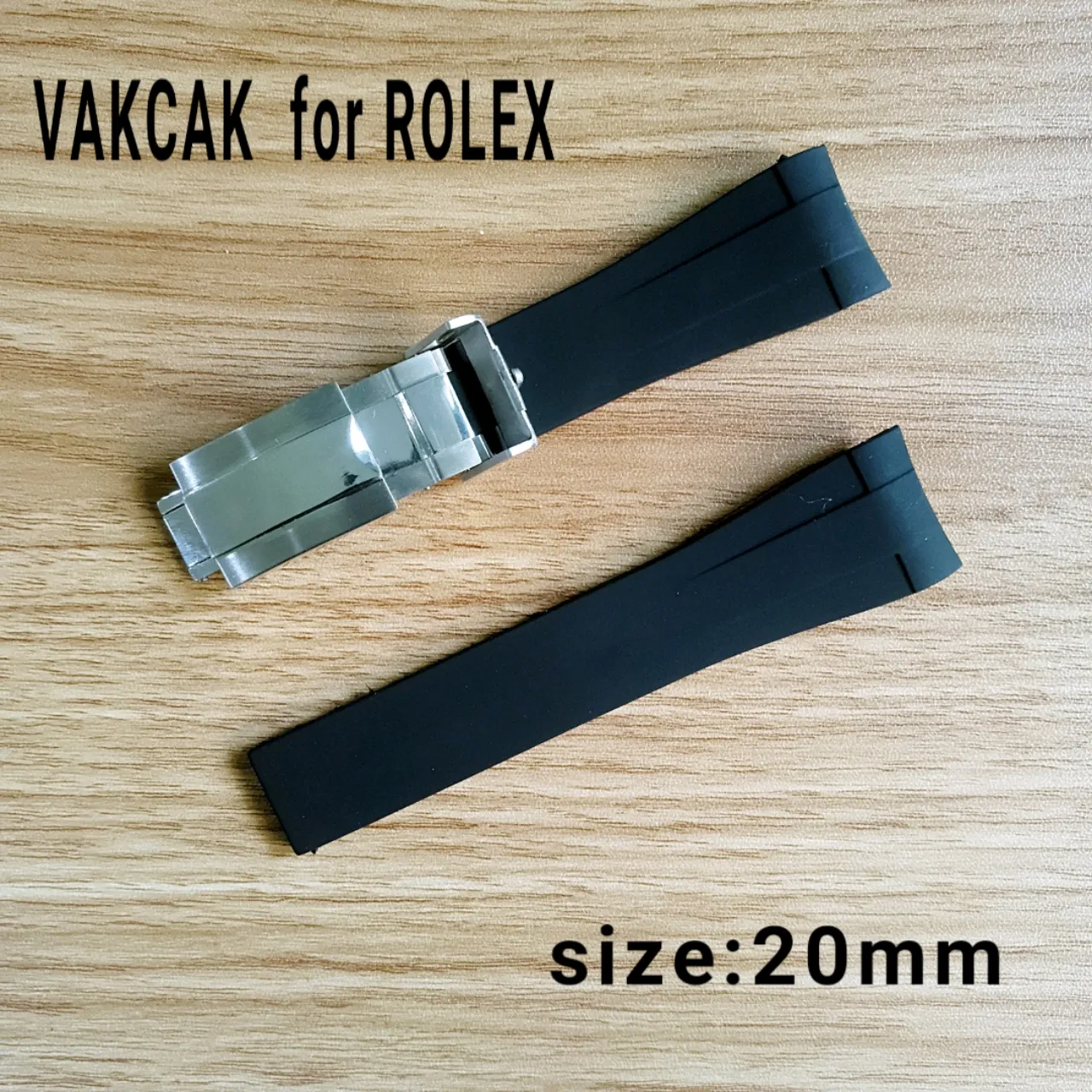 20 mm maat band geschikt voor ROLEX SUB GMT nieuwe zachte duurzame waterdichte band horlogeaccessoires met zilveren originele stalen sluiting 5268A