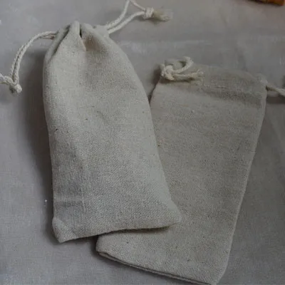 Natural Linen Presentväska 7x16cm 8x22cm 10x35cm peruker hår smycken presentförpackning Pouch2293