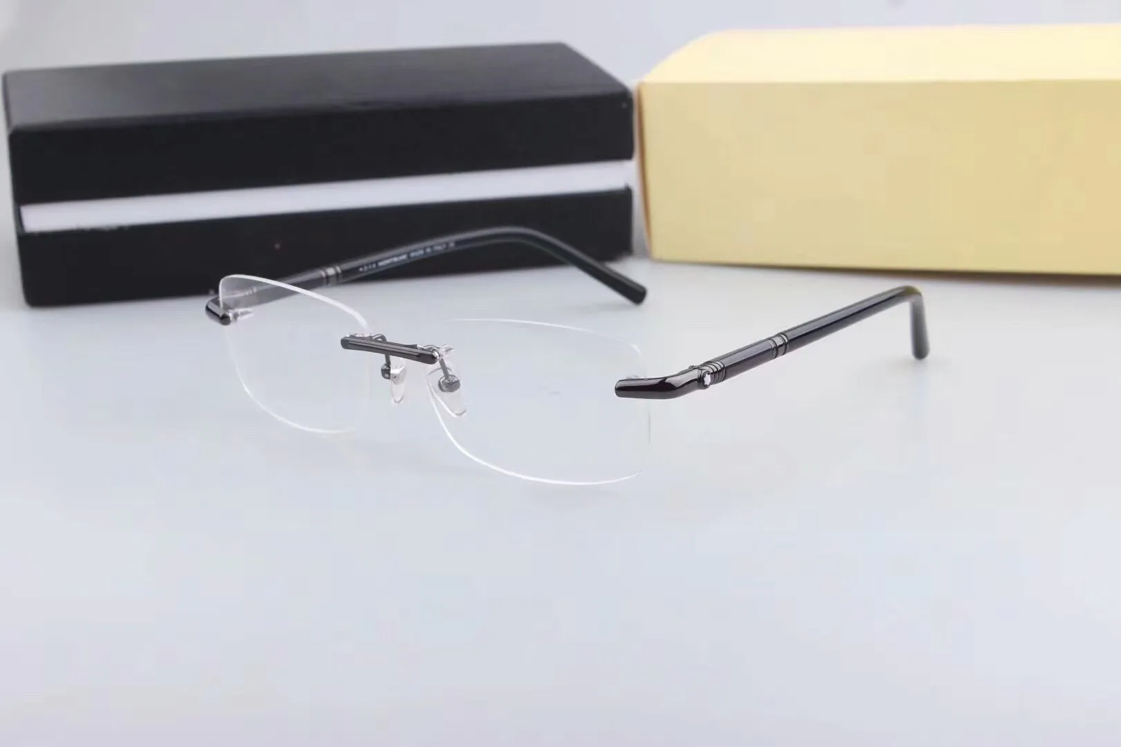 Cadre optique lunettes pour hommes et femmes rétro 476 Style Anti-lumière bleue plaque de lentille carré plein cadre avec box206D