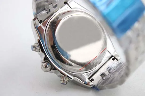 特別版Chronometre Quartz Men's Wristwatch Three Zone 48mmフルステンレス鋼ベルトブラックフェイス男性ムーンウォッチRelo363s