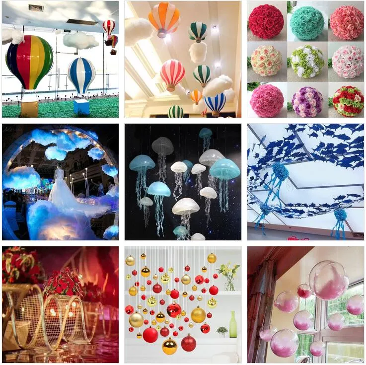 DIY Party Decoration Silk screen Colorful Lantern Birthday Wedding Party Decor Fire Balloon 1# about 25*30cm Hot-air Balloon FD09