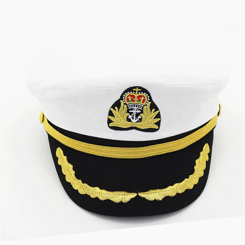 Cotton Navy Hat Cap for Men Women Children Fashion Flat Army Cap Sailor Hat Captain Uniform Cap Boys Girls Pilot Caps Adjustable255Y