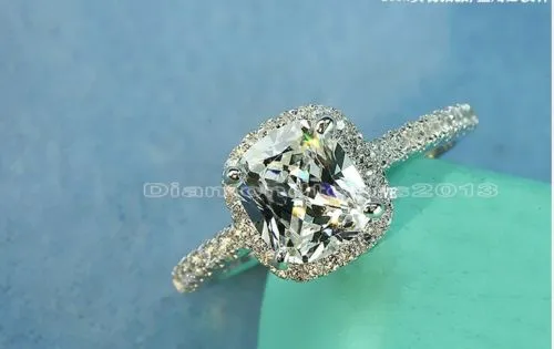 Boyut 5 6 7 8 9 10 Victoria Weick Jewelry 925 STERLING Gümüş Dolgulu Beyaz Safir Gem Zirkonya Altın Kadınlar Düğün Nişan Bandı 271b