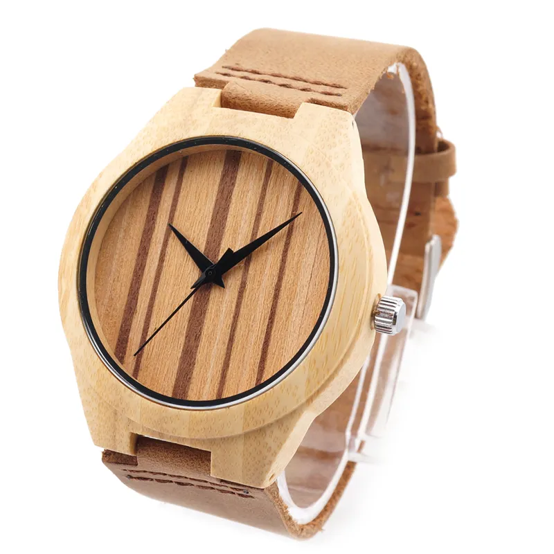 2015 Date Bambou Montre Analogique Élégant Unisexe Montres En Bois Casual Quartz montre-bracelet Pour Hommes Femmes cadeaux Accepter Personnalisation O335J