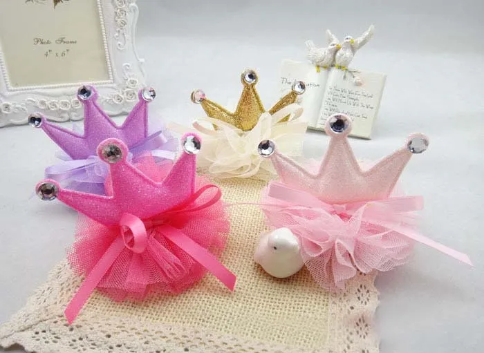 Girl Cabelo Clipes Acessórios Acessórios Criança Princesa Flower Bows Coroa Coroa Barrettes Bebê Meninas Cabeleires C11099