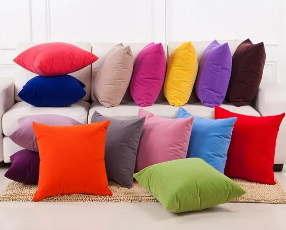 Solid colored Pillow Cushion Covers case fashion Mediterranean style Pillow Covers case Home Textiles Décor gift drop shipping