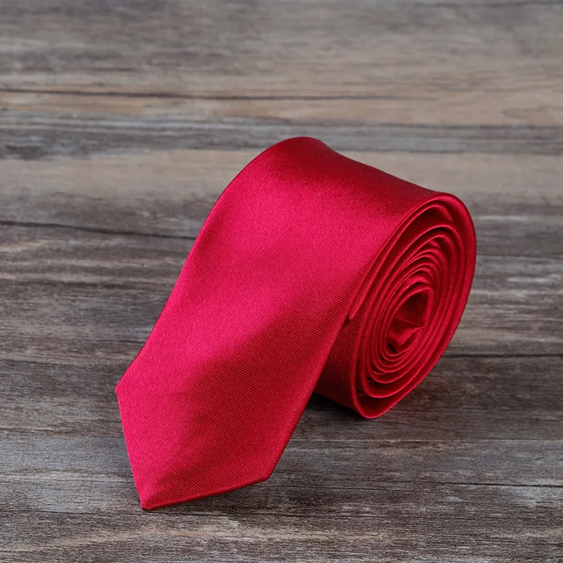 Versione stretta Cravatta Cravatta da uomo su misura i 145 5 cm Cravatta Tempo libero Freccia Cravatta Skinny Tinta unita Cravatta FedE315J