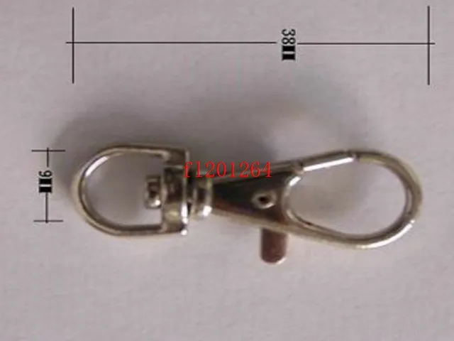 3 8cm banhado a níquel chaveiros fechos de lagosta clipes ganchos de pressão chaveiro porta-chaves de metal 1000 peças lot277z