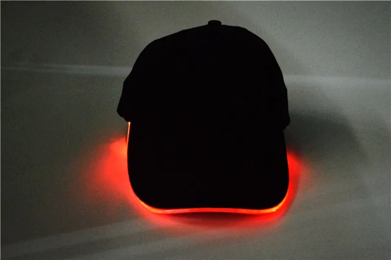Chapéu de beisebol com iluminação LED da moda que brilha no escuro Cap313J