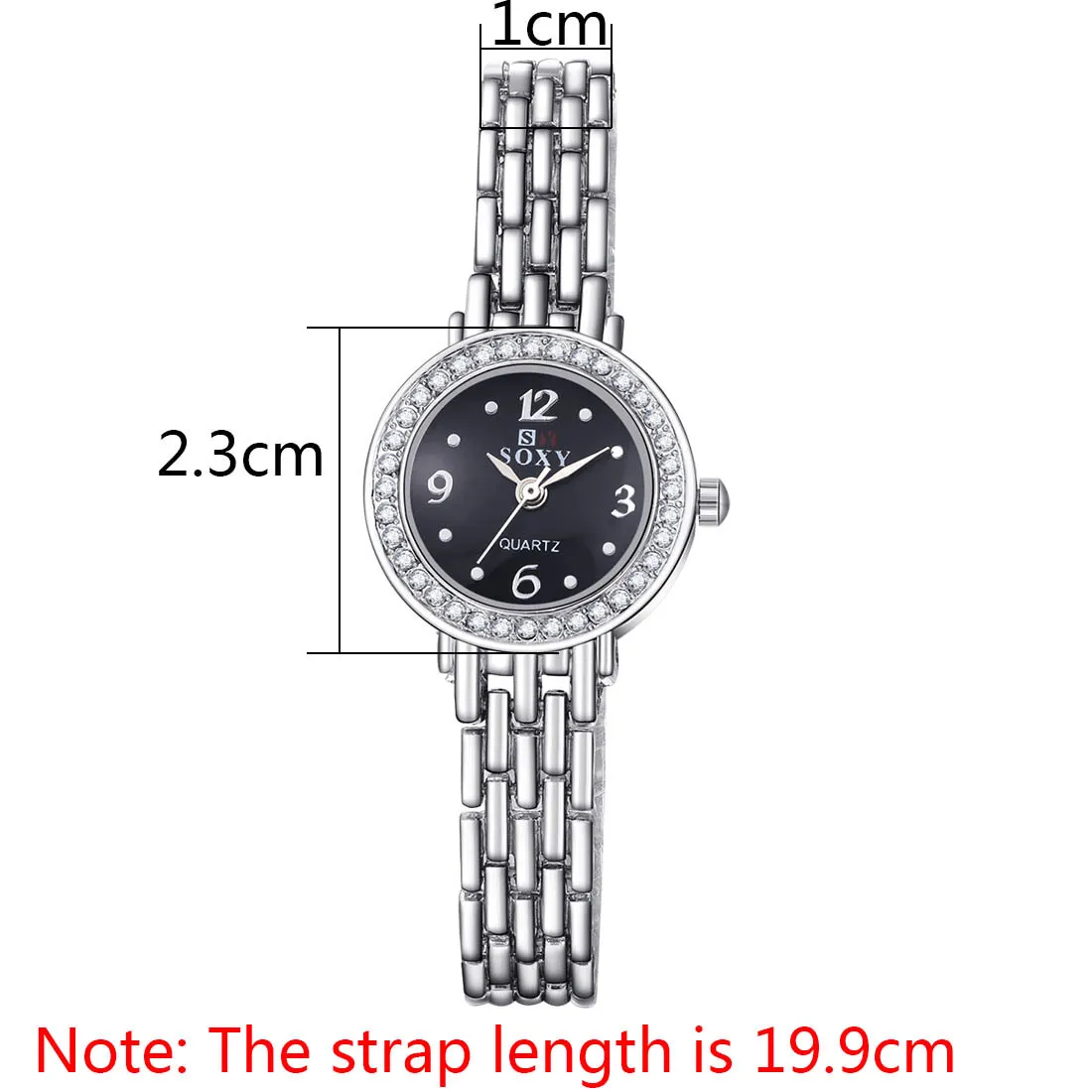 Bracelet rond en alliage de diamant de haute qualité femmes premium bracelet de montre femmes montre-bracelet fille / 