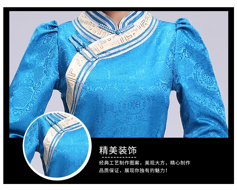 şarkıcılar için Moğol Dans Kostüm sahne giyim Kadın zarif Etnik Giyim Moğolistan elbiseler Çin halk dansı elbise dişi sahne kostüm