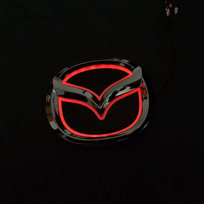 Car Styling especial modificado branco / vermelho / azul 5D traseira do emblema do emblema Logo Luz Etiqueta lâmpada para Mazda 6 Mazda2 Mazda3 mazda8 Mazda CX-7