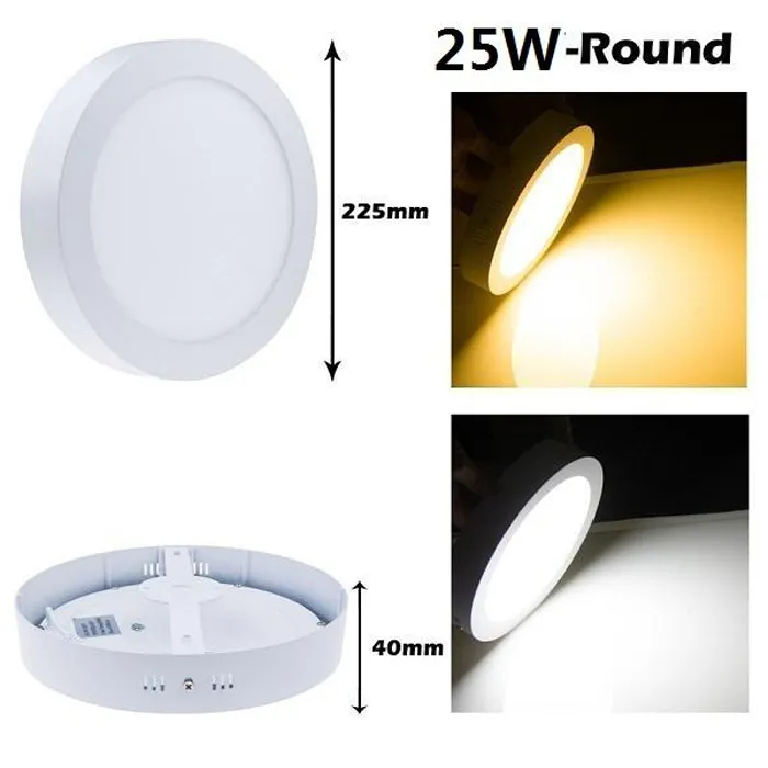 9W/15W/25W Round/Square Led Panel Light Surface Mounted Downlight lighting Led ceiling down AC 110-240V + Driver