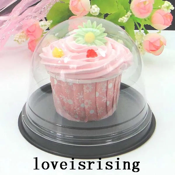 Doorzichtige Plastic Cupcake Doos Gunstdozen Container Cupcake Cake Dome Geschenkdozen Taartdoos Bruiloft Gunsten Dozen Levert258K