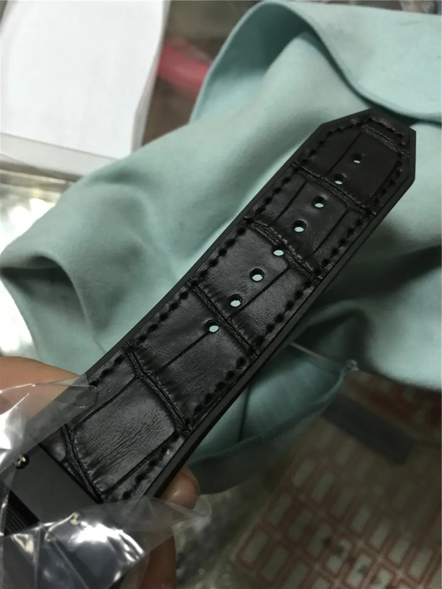 Pojedyncze skórzane paski gumowe do marki zegarki z klamrą na luksusowe zegarki