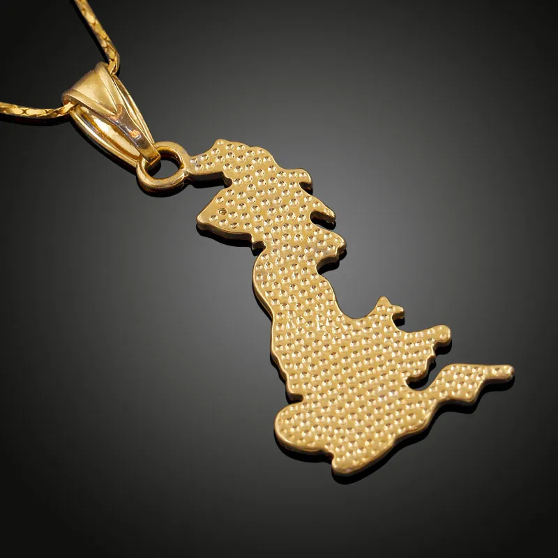 Countries Map Theme Pendant the United Kingdom England Britain 18K Real Gold Plated Brass Charms Making Men Women Necklaces Jewelry Findings
