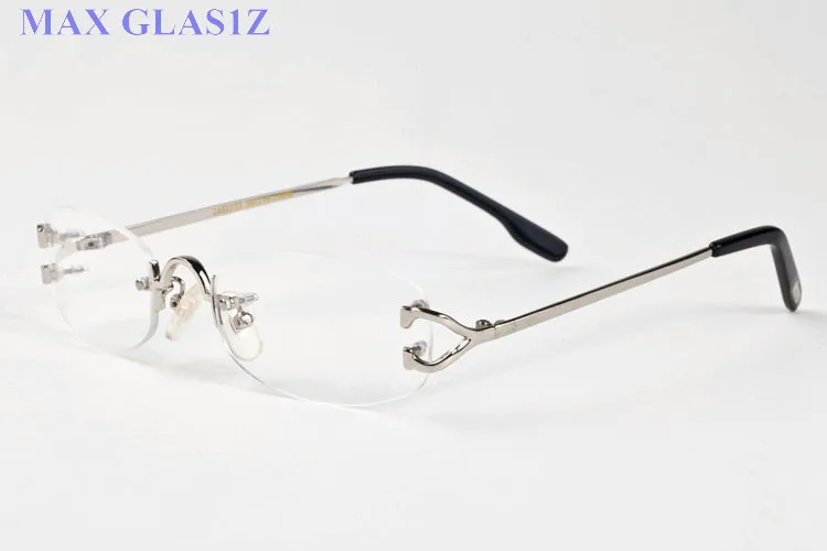 moda serin güneş gözlükleri düşman erkekleri kadınlar yeni moda spor rimless güneş gözlükleri altın gümüş çerçeve çerçeveler açık lensleri