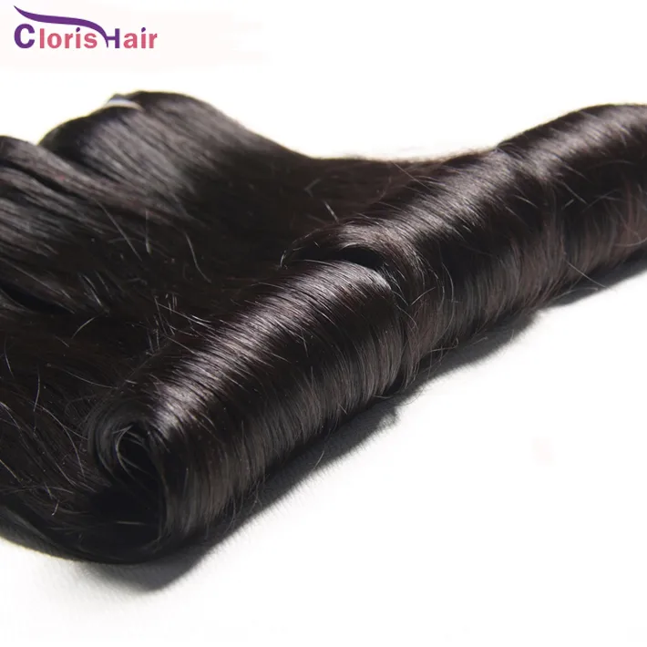 Fashion 3 Bundles Aunty Funmi Bouncy Romance Curls Raw Virgin Indian Human Hair Weave Unprocessed Sew In Extensions Nigeria Meril Tip Curl