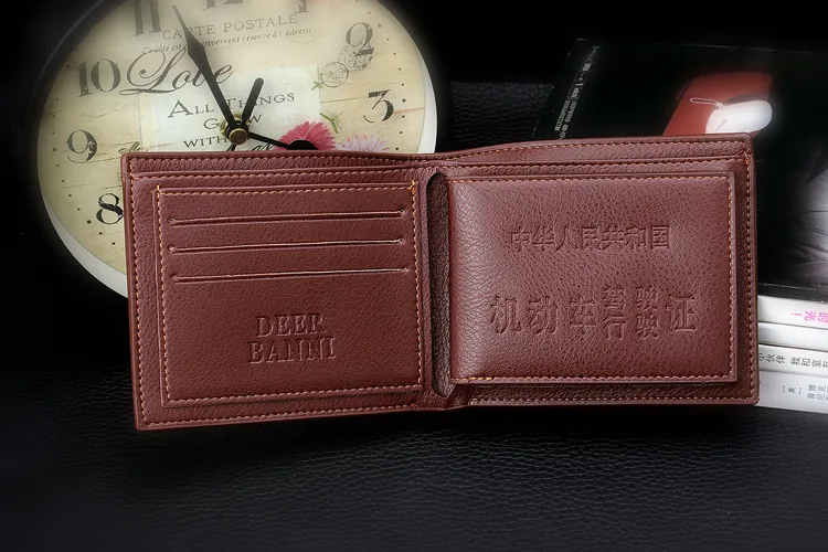 Hoge kwaliteit eenvoudige heren portemonnee portemonnees Designer Wallets beroemde merkkaarthouder creditcardhouder PU Leather ZQ-11024280L