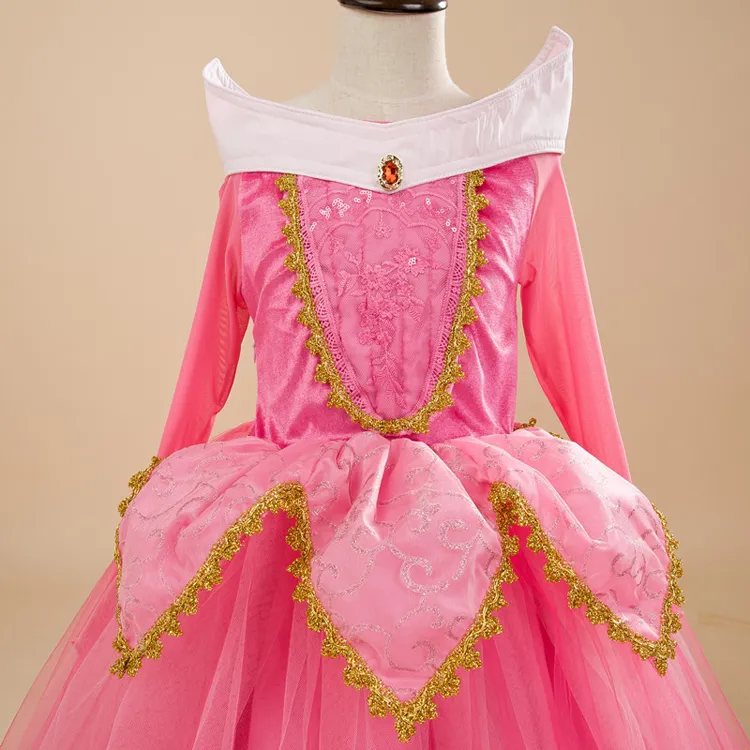 PrettyBaby 2016 wholesale baby girls frozen dress Sleeping Beauty Princess Dress Aurora Princess Dress Cosplay Dresses Christmas Dress