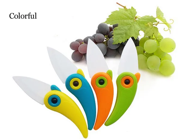 Mini Vogel Keramiek LNIFE Pocket Opvouwbare Vogel LNIFE Fruit Paring LNIFE Keramiek Met Kleurrijk ABS Handvat Keuken Gereedschap Gadget262s