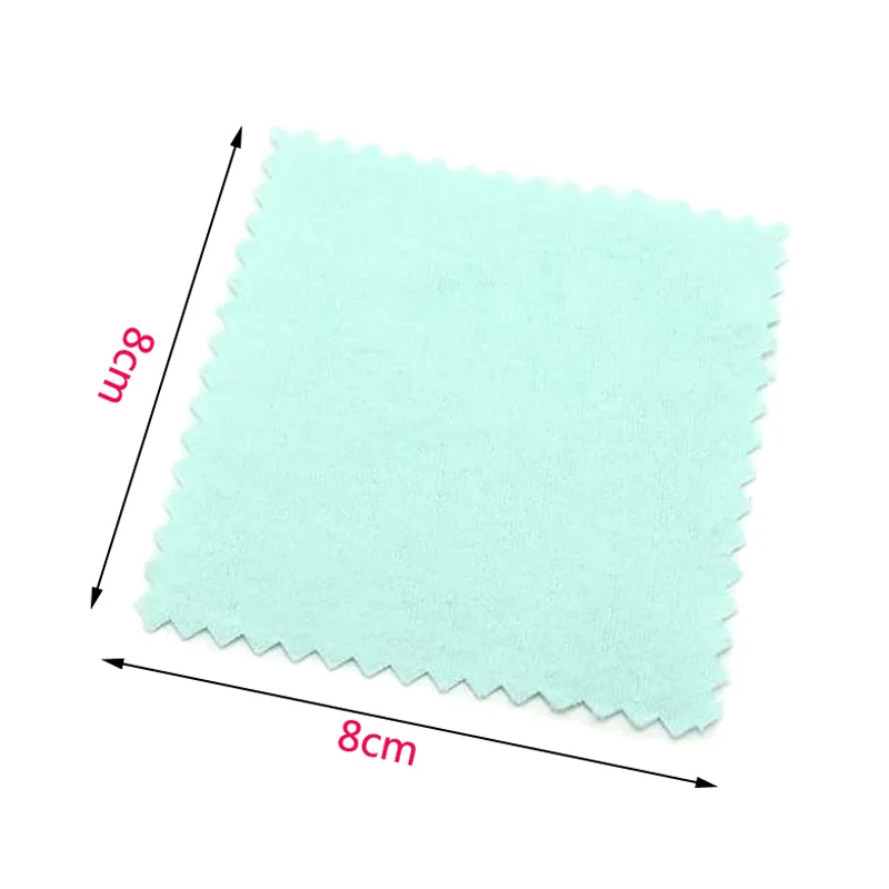 Silver Jewelry Cleaning Polishing Cloth Wipe Tissue Flannelette Silver Cleaning Fabric 8x8cm271M