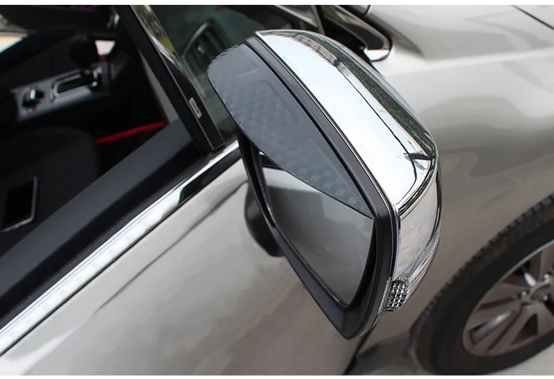 Car Styling Carbon rearview mirror rain eyebrow Rainproof Flexible Blade Protector Accessories For Subaru XV 2014