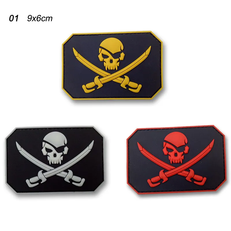 Tactical PVC Patch Patch Outdoor Tactical Patches Badges de plástico adesivos de braçadeira de braçadeira de braçadeira e fixador de loop Multi Style no14-508