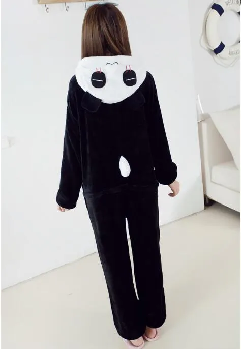 Flanel anime cartoon panda cosplay volwassen unisex cosplay dieren schattig onesies dier pyjama's Halloween pyjama sets dier nonOPAND1983