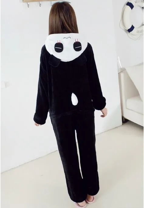 Flannel anime kreskówka panda cosplay dla dorosłych unisex cosplay zwierzęta słodkie bolesie zwierzę zwierzęta piżama halloween piżama zestawy zwierzęta nonopand255e