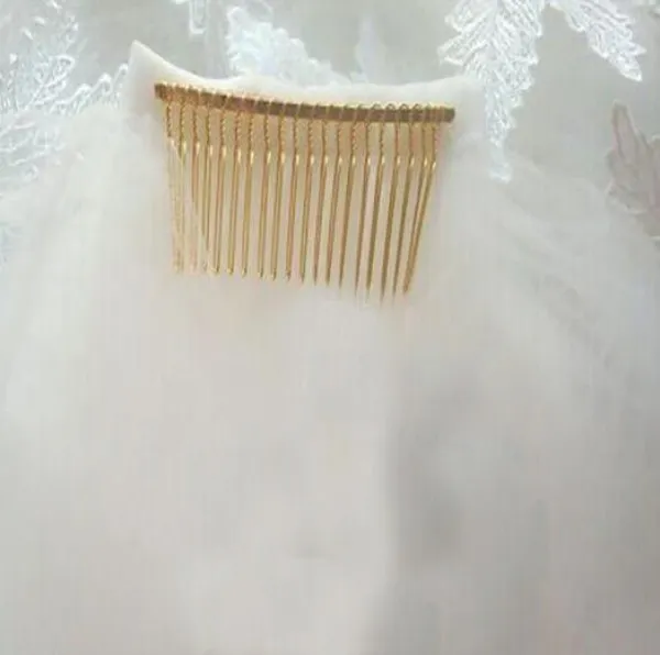 Atraente Longo Véu De Noiva Marfim Branco Véus de Noiva de Tule Macio com Apliques de Renda Cristais Catedral de Tule Acessórios de Qualidade Superior
