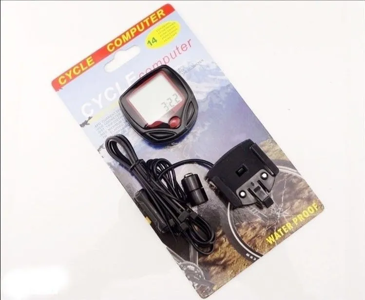 2016 Frete Grátis Facotry Direto venda quente Digital À Prova D 'Água Esporte LCD Multifuncional Bicicleta Computer Odômetro Velocímetro