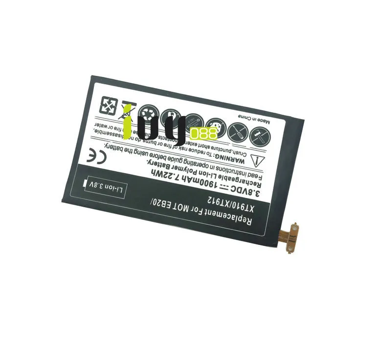 1900mAh SNN5899B bateria de substituição para Motorola EB20 EB40 XT910 XT912 baterias Batteria Baterij