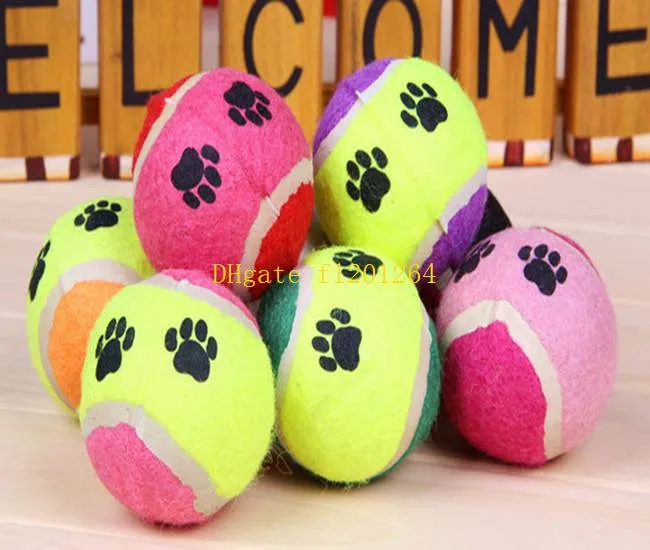 Cheapest Pet Dog Toy Tennis Balls Run Catch Throw Play Toy Chew Toys random colors