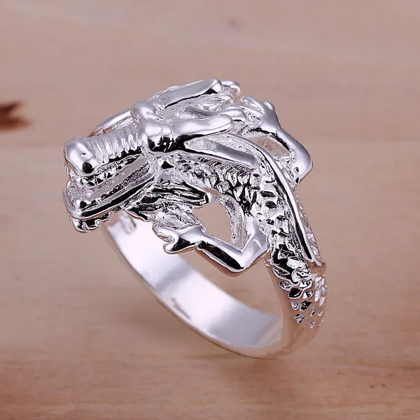 gift Leading women's sterling silver plated jewelry ring DMSR054 popular 925 silver plate finger rings Band Rings284q