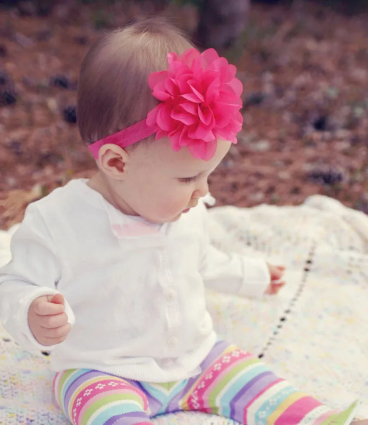 Çocuklar Bebek Kız Saç Aksesuarları Kafa Bandı Büyük Kumaş Çiçek Bantlar Çocuk Acessorios Para Cabelo Shabby Faixa de Cabelo Aksesuarları