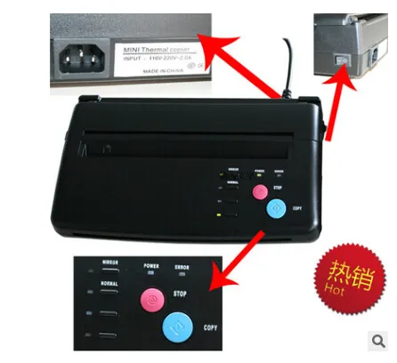 Prezzo all'ingrosso-più basso prezzo A4 Carta di trasferimento Black Tattoo Copier Stencil Stencil Copy Transfer Machine