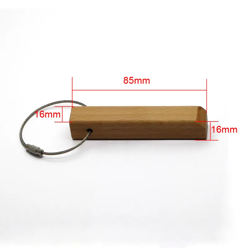 NEW WOODEN KEYCHAIN BLANK RECTANGLE KEY RING Personalized Engraved Name TEXT LOGO Keyrings #KW01CG2149
